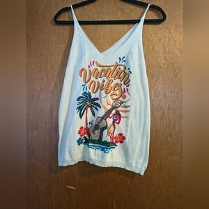 NWT Me369 Leo Vacation Vibes Tank Top Size XS